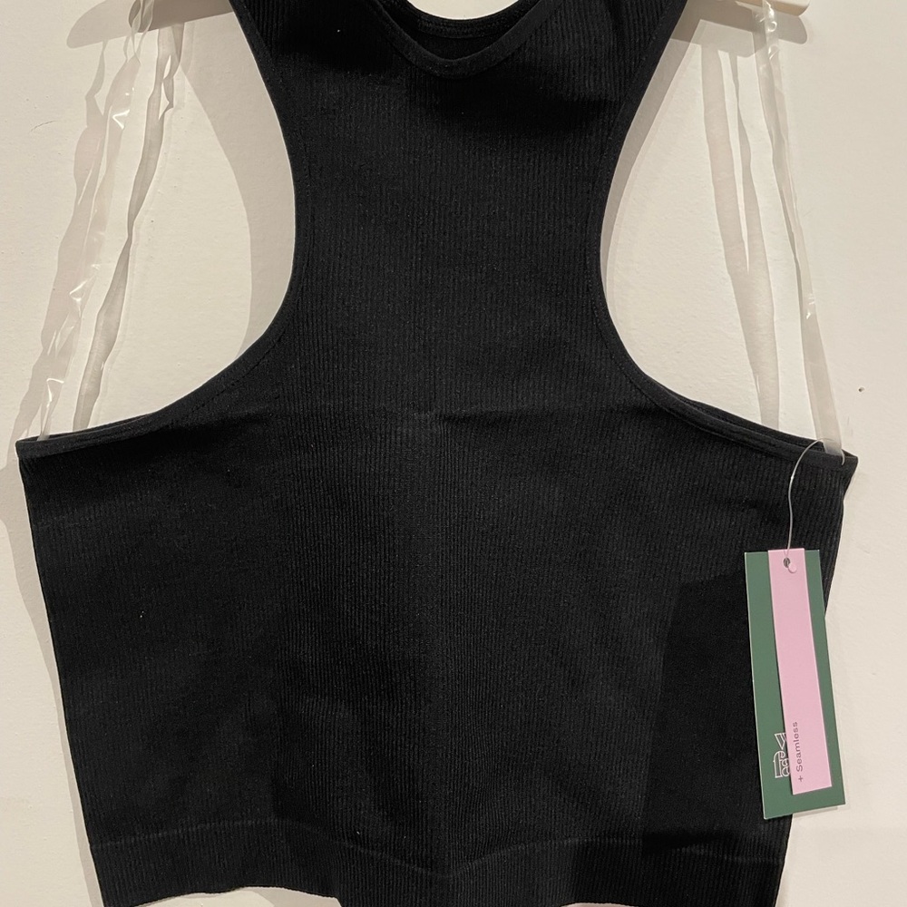 Wild Fable Women’s High Neck Seamless Tank Top Black Size Small NWT